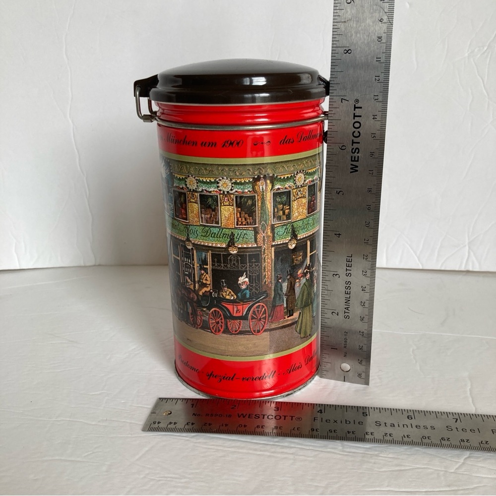Vintage Dallmayr Coffee Promotional Tin Canister with Latch 1992 - Picture 16 of 16